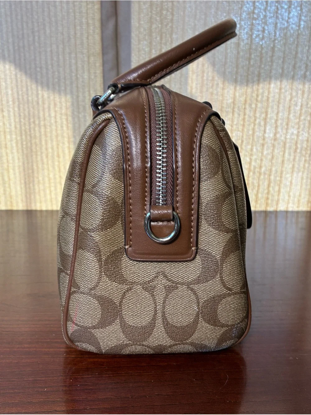 Coach Mini Bennet Signature Canvas Satchel with Rainbow Logo